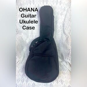 OHANA Guitar Ukulele Carry Case Black 28” Adjustable Shoulder Strap LIKE NEW